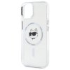 Karl Lagerfeld KLHMP15MHLSCHH iPhone 15  Plus 6.7 biały/white hardcase IML Metal Choupette Head MagSafe